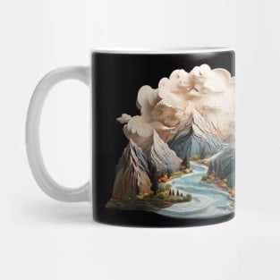 Mountain Vintage Since Established Fauna Wood Cloud Mug